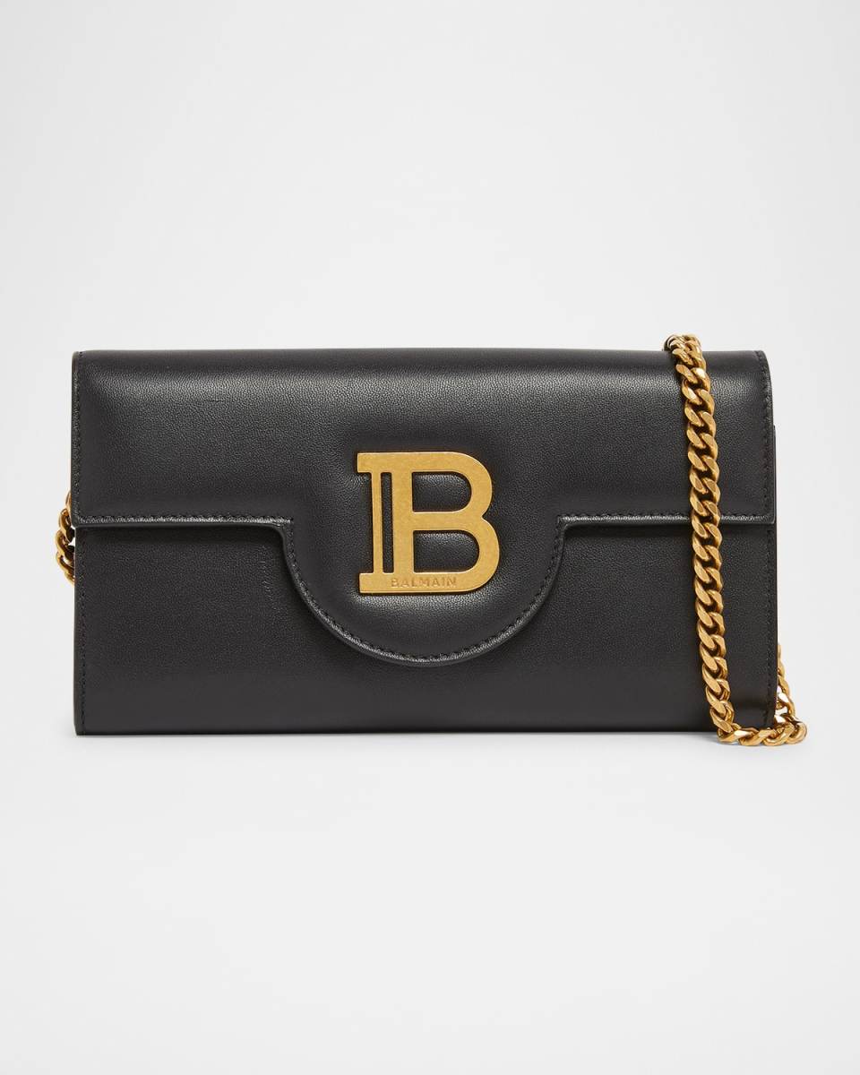 B Buzz Wallet on Chain in Calfskin Leather